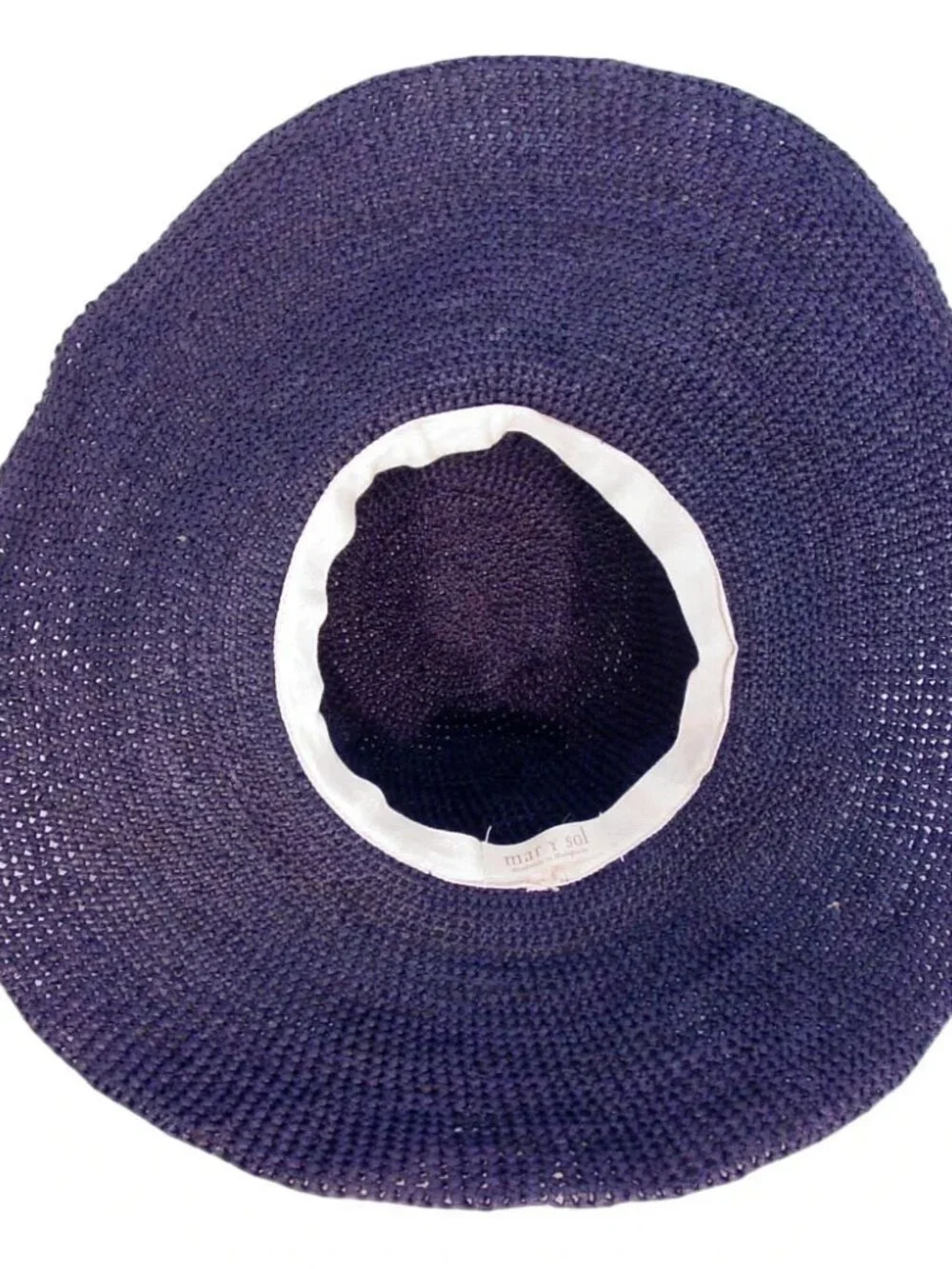 MAR Y SOL Bianca $125 Handmade Raffia Floppy Sun Hat - Made in MADAGASCAR